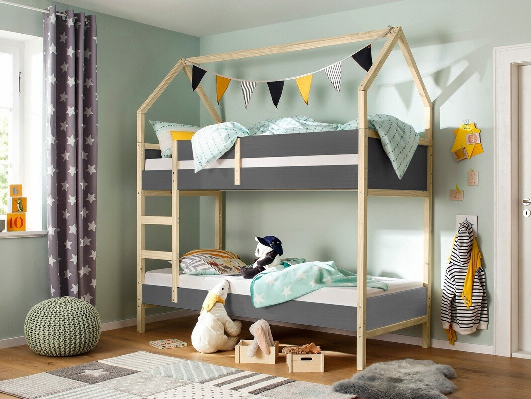 Kõrge voodi Fenmele 104 (Hall + Ere puit)