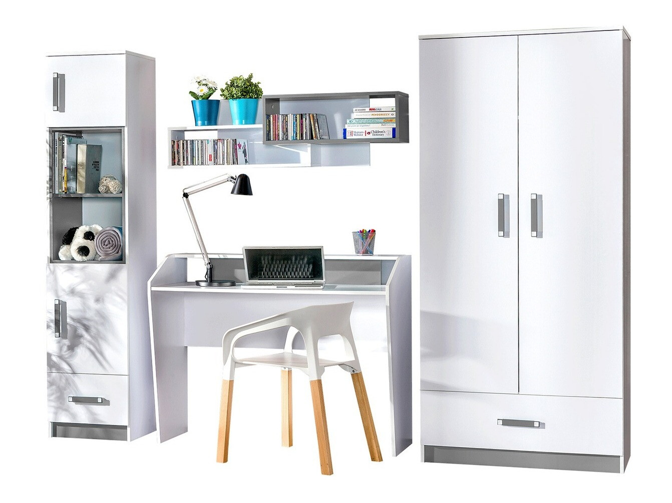 Lastetoa komplekt Lorlare 100 (Valge + Hall)