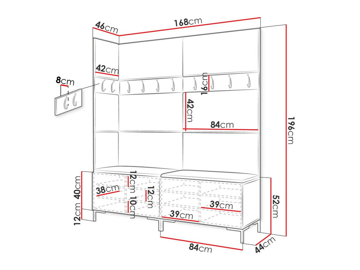 Esikukomplekt Tivsoa 104 (Öko nahk Soft 017)