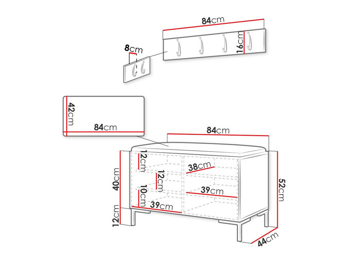 Esikukomplekt Tivsoa 108 (Öko nahk Soft 017)