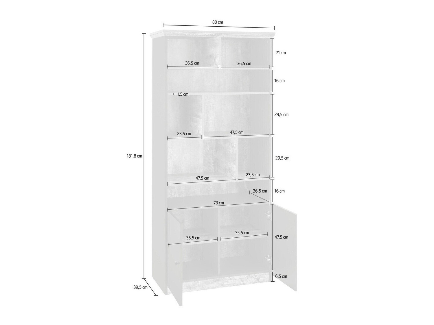 Riiul Felmave 104 (Valge + Tamm)