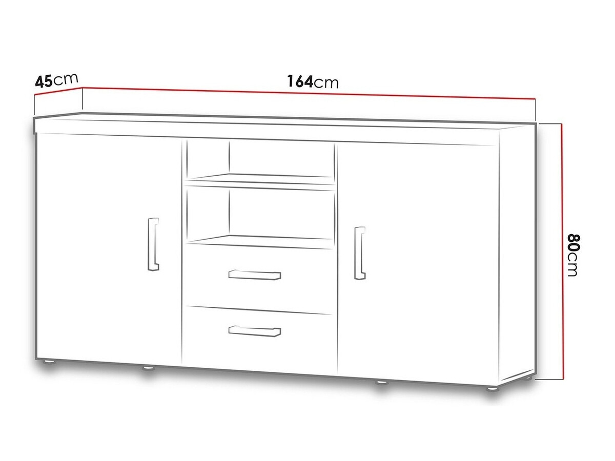 Kummut Odebeli 105 (Valge + Läikiv valge)