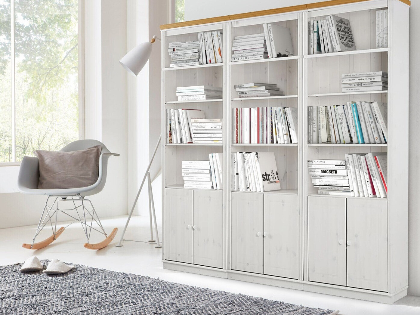 Riiulikomplekt Saltoro 117 (Valge + Mee tamm)