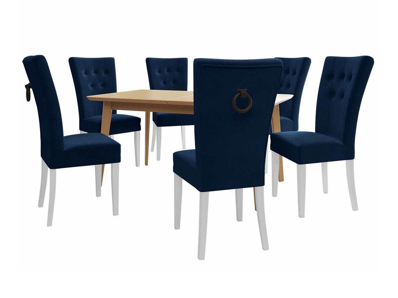 Söögitoakomplekt Racine 144 (Must + Magic Velvet 2216)