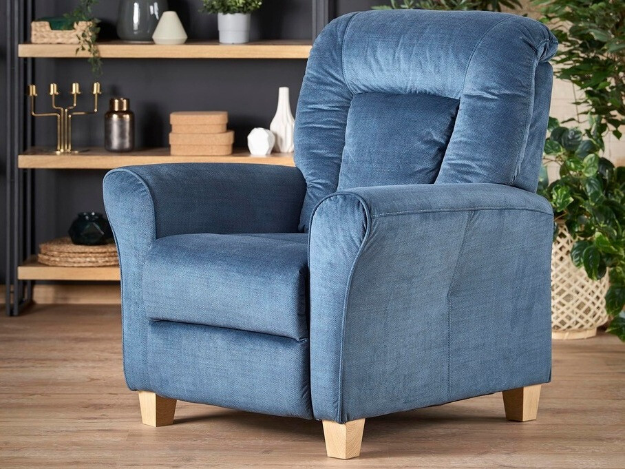 Tugitool recliner Houston 848 (Sinine + Pöök)
