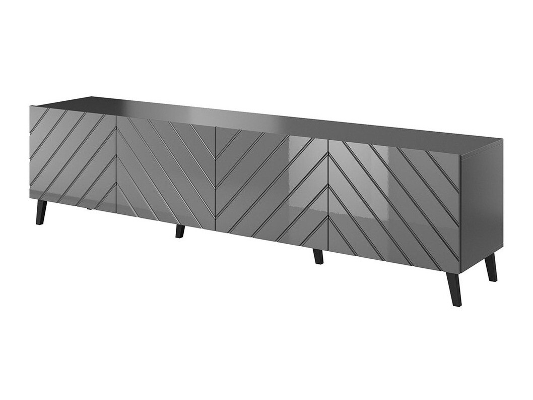 TV-alus Charlotte 145 (Grafiit + Läikiv grafiit)