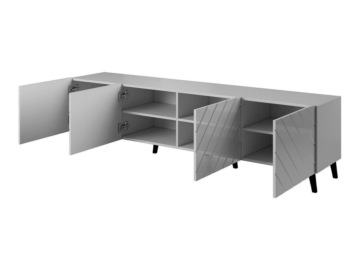 TV-alus Charlotte 145 (Must + Läikiv must)