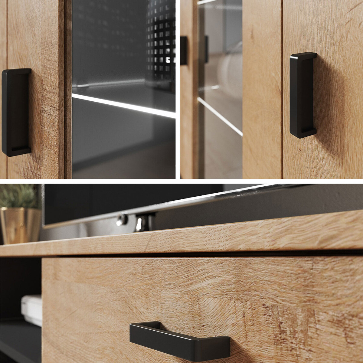 Riiul Tornola 105 (Must + Läikiv must)