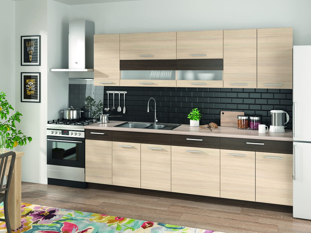 Sahtli ja ustega moodulkapp Mode Light 109