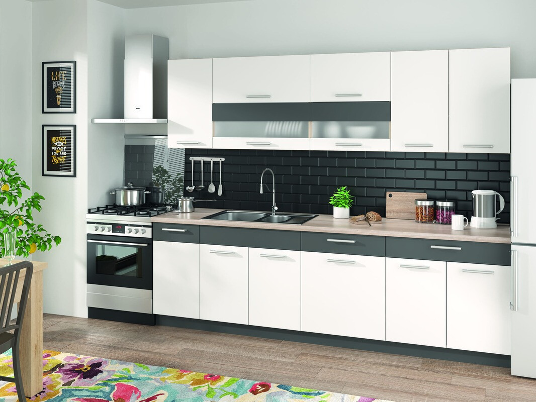 Sahtli ja ustega moodulkapp Mode White 109