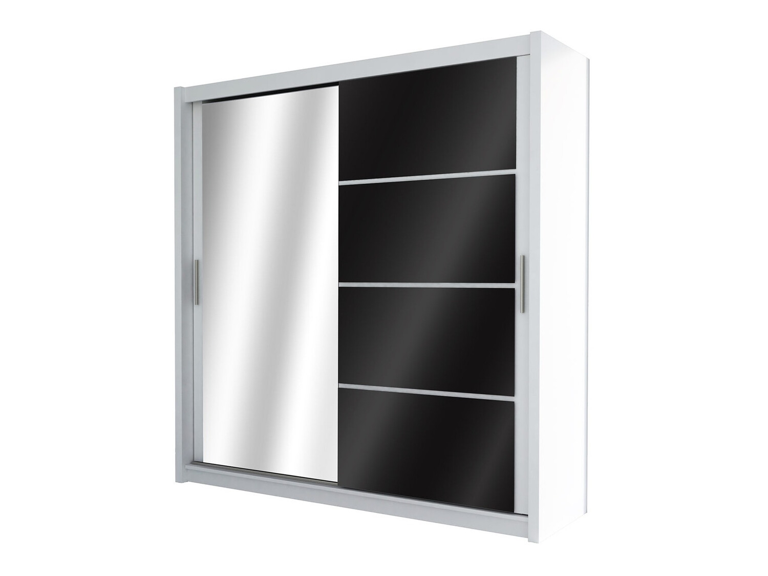 Riidekapp Honolulu 111 (Valge + Läikiv must)