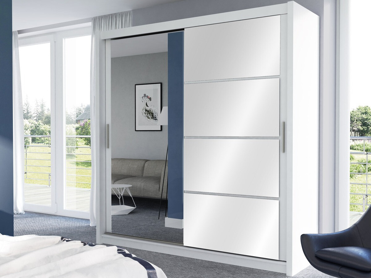 Riidekapp Honolulu 111 (Valge + Läikiv valge)