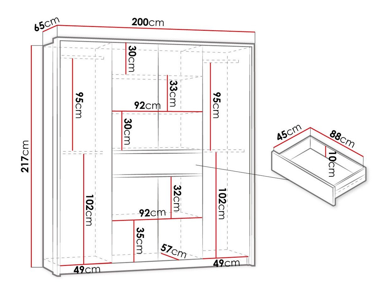 Riidekapp Honolulu 270