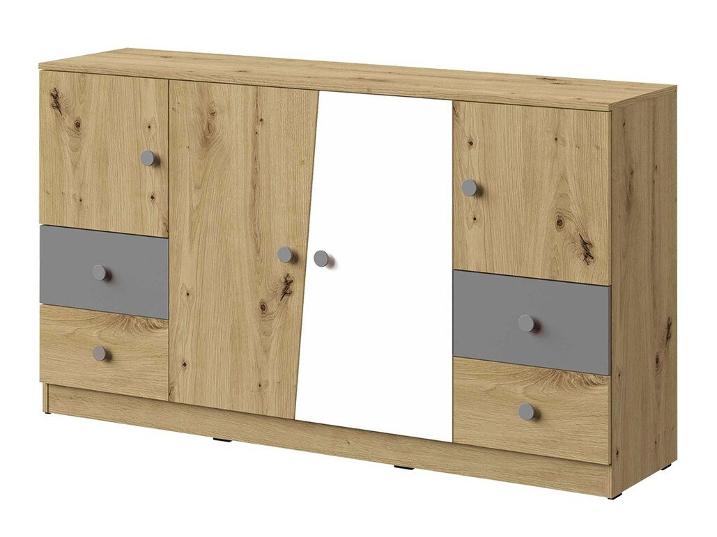 Kummut Almira 105 (Artisan tamm + Valge + Hall)