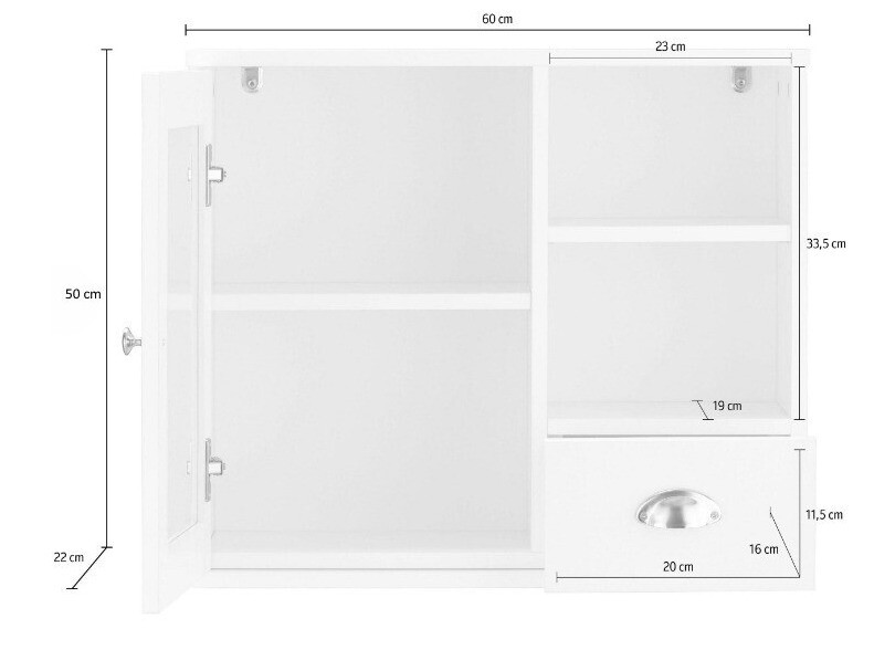 Vannitoa peegelkapid Elmvene 100 (Hall)