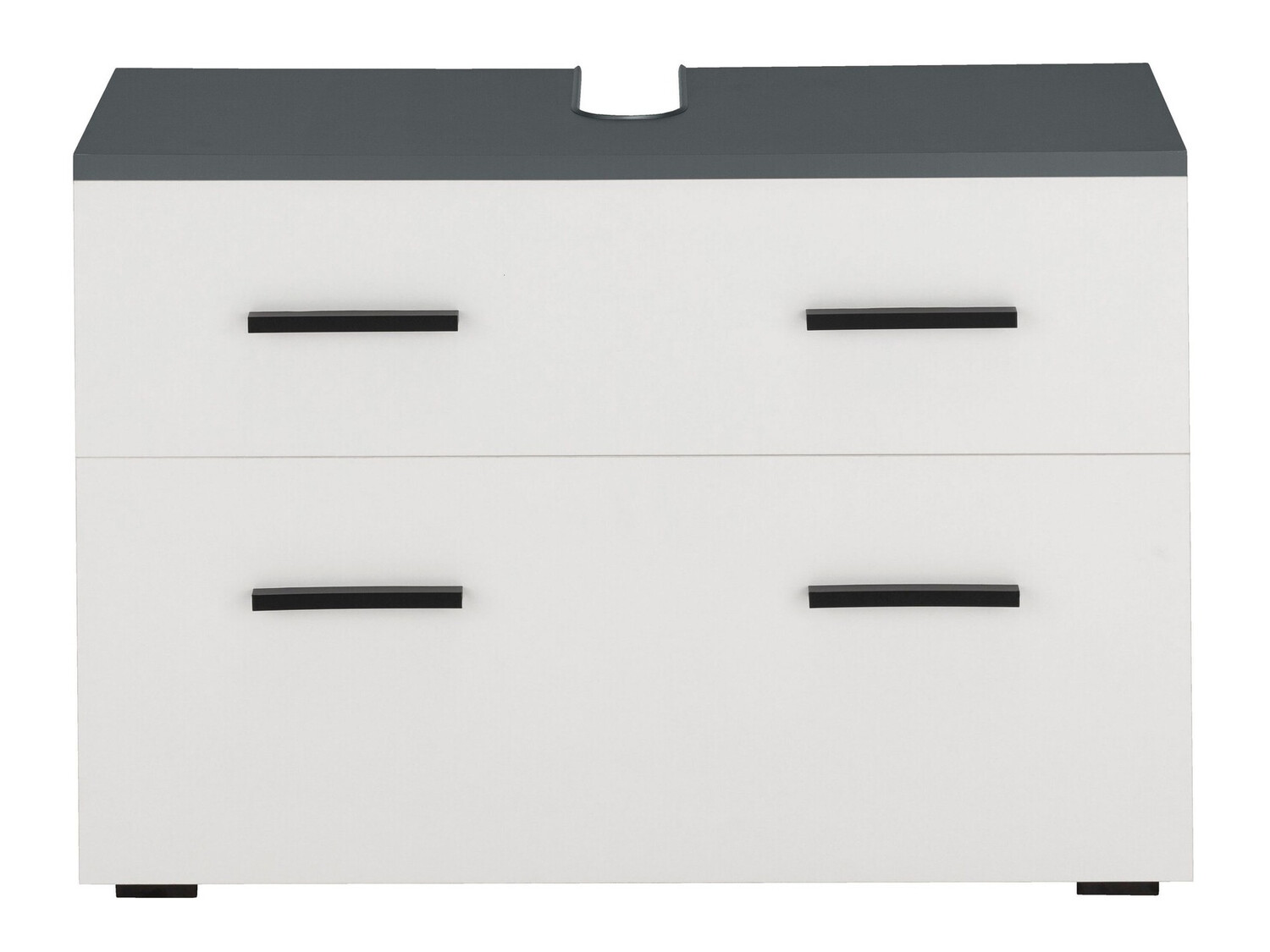 Vannitoa põrandakapp kraanikausile Larlori 101 (Antratsiit + Valge)