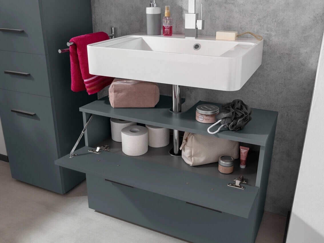 Vannitoa põrandakapp kraanikausile Larlori 101 (Antratsiit)