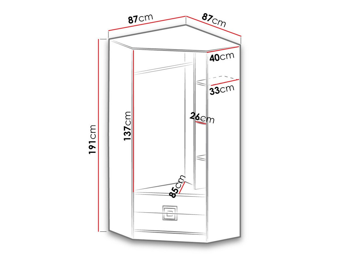 Nurgariidekapp Balvire 103 (Hele tamm + Valge + Hall)