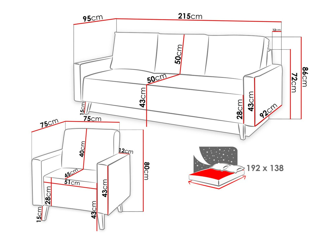 Pehme mööbli komplekt Etrmoru 138