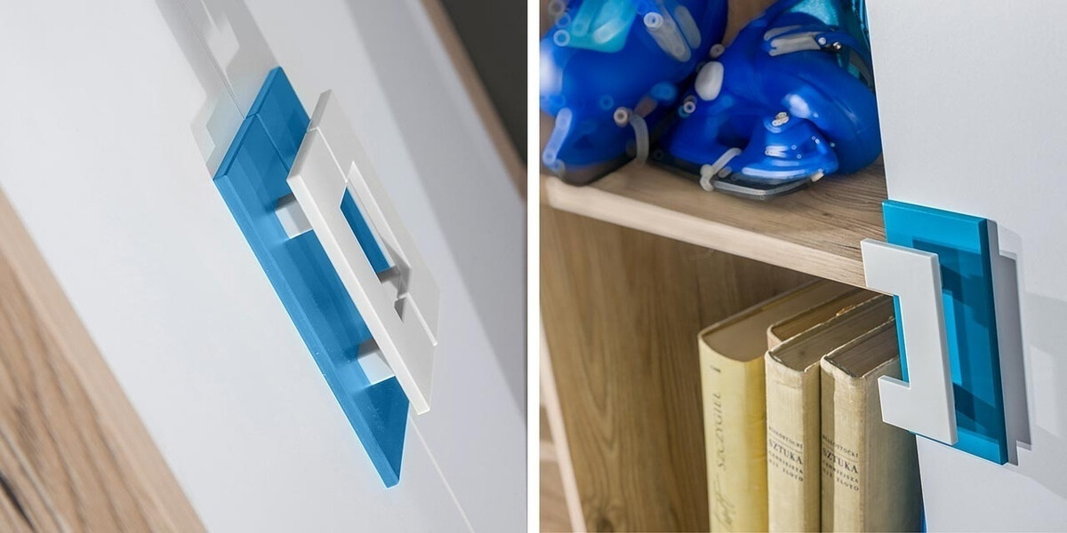 Riidekapp Balvire 102 (Hele tamm + Valge)