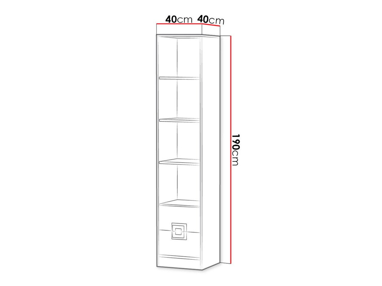 Riiul Balvire 107 (Hele tamm + Valge)