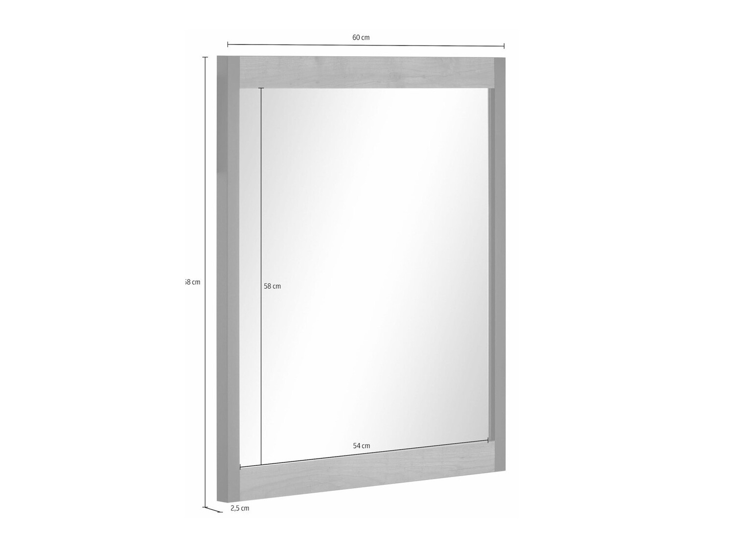 Peegel Larnovo 114 (Tume tamm + Must)