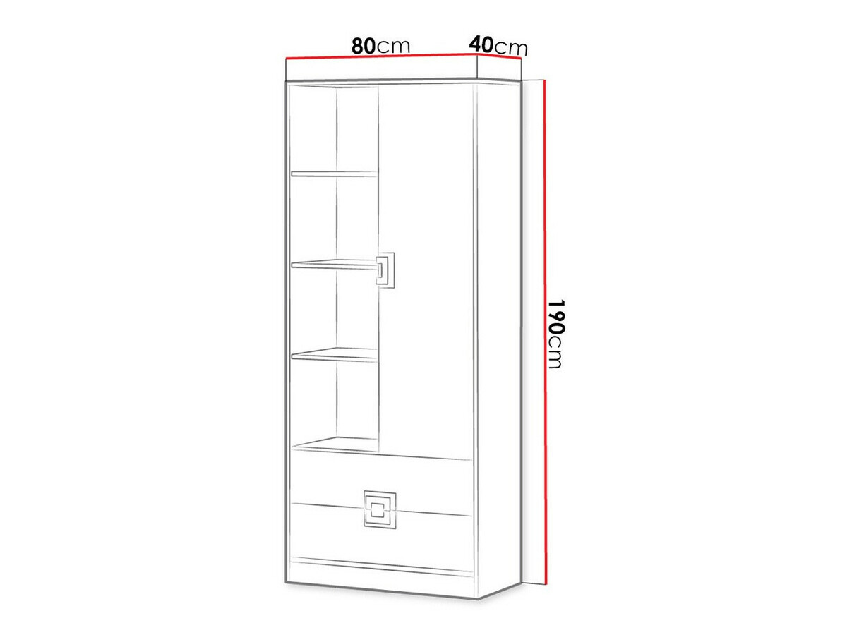 Riiul Balvire 105 (Hele tamm + Valge + Hall)