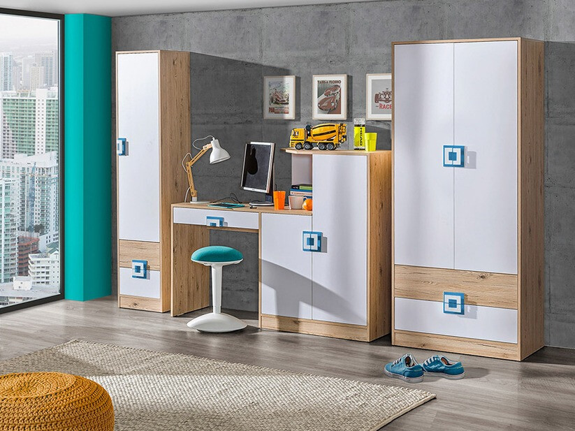 Riiul Balvire 106 (Hele tamm + Valge + Roosikarva)