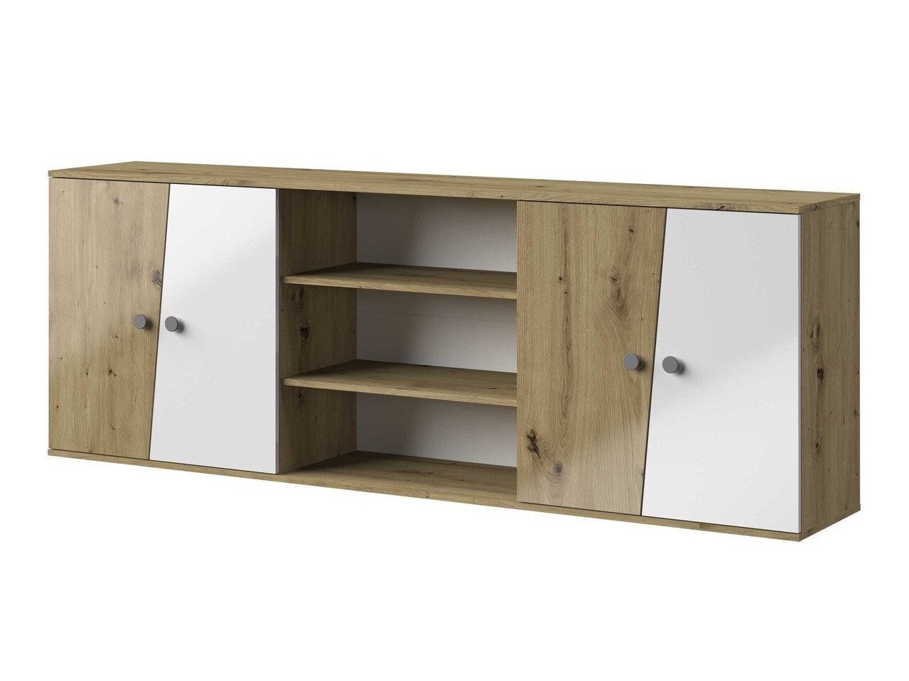 Seinakapp Mirelbu 115 (Artisan tamm + Läikiv valge + Hall)