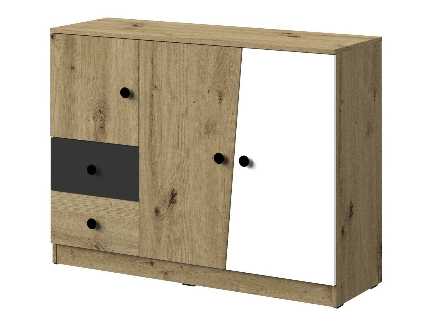 Kummut Mirelbu 106 (Artisan tamm + Valge + Must)