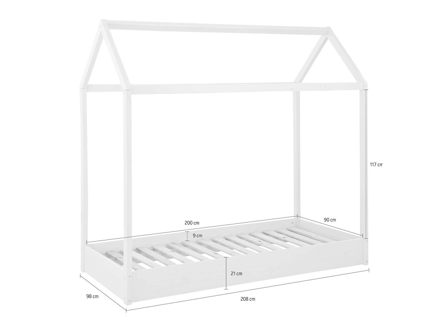 Voodi Denton 129 (Valge)