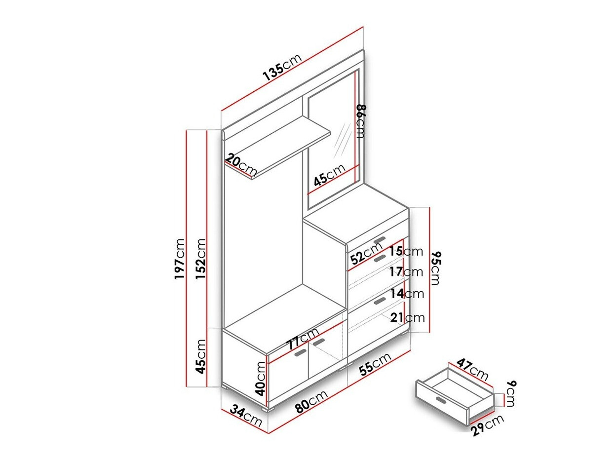 Esikukomplekt Solacar