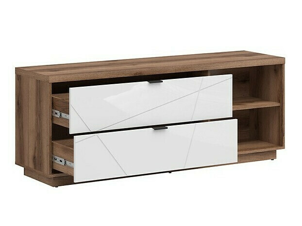 Elutoa komplekt Fivale 111 (Tume delano tamm + Läikiv valge)