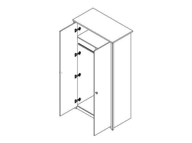 Riidekapp Elialo 111 (Sonoma tamm)