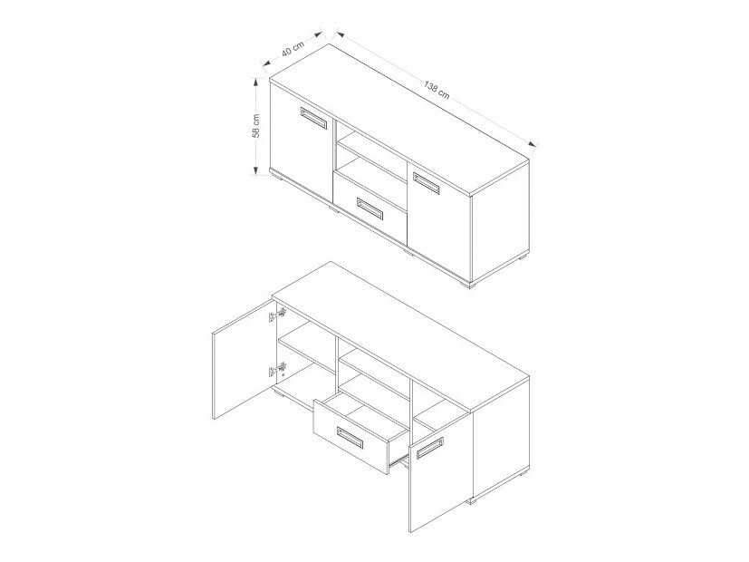 TV-alus Elicavo 102 (Sonoma tamm)