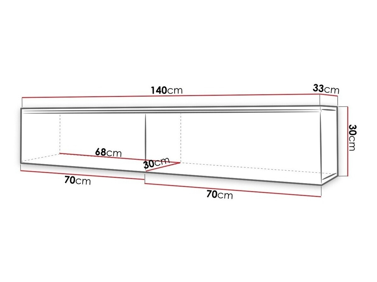 TV-alus Sarasota 120 (Wotani tamm + Läikiv must)