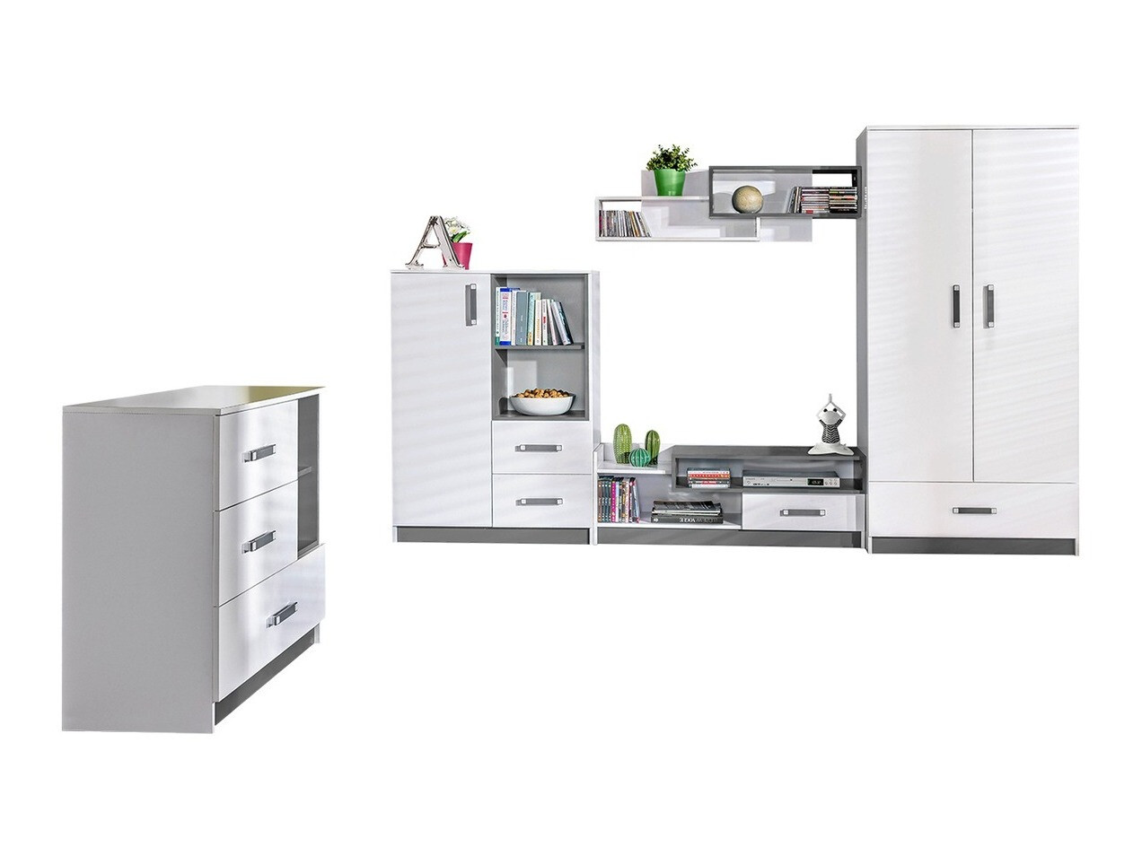 Lastetoa komplekt Lorlare 117 (Valge + Hall)