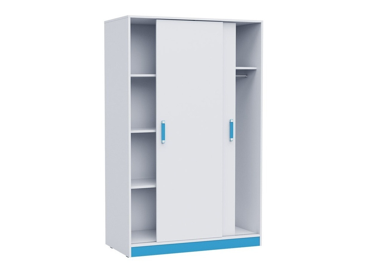 Riidekapp Lorlare 115 (Valge + Türkiis)