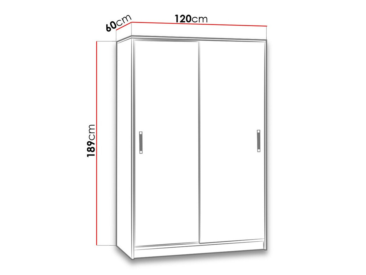 Riidekapp Lorlare 115 (Valge + Türkiis)