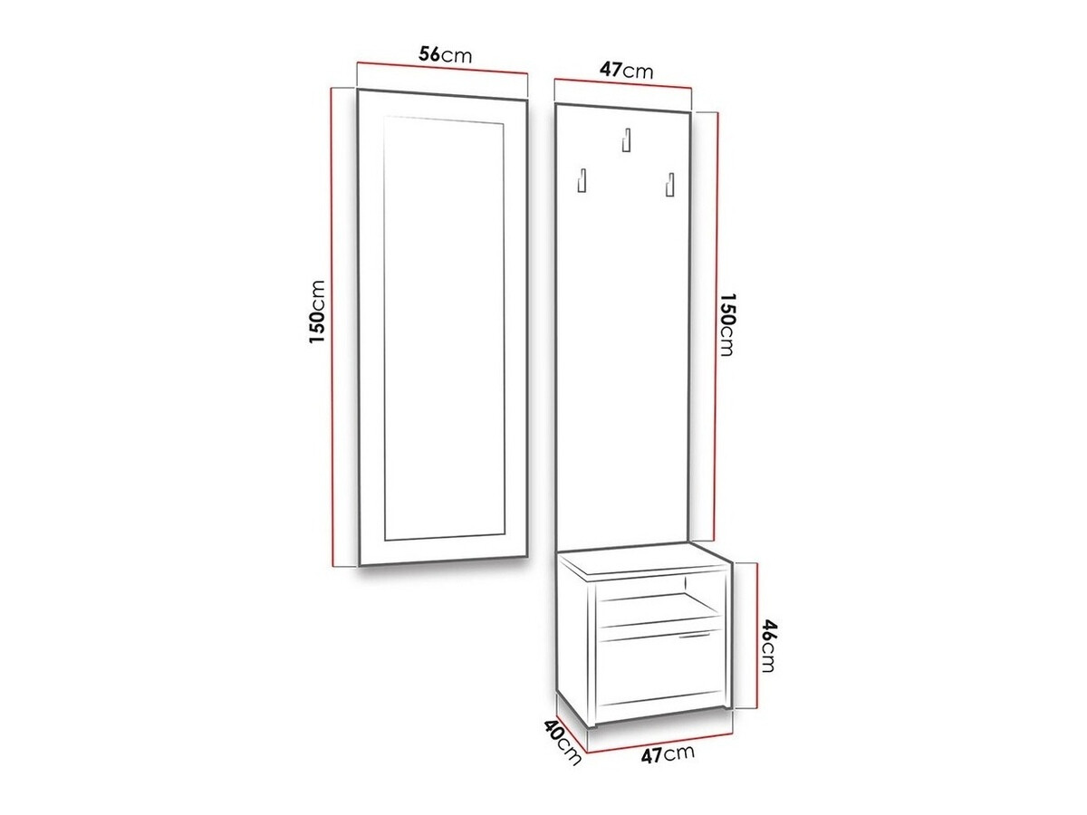 Esikukomplekt Fivelbo 118 (Monastery tamm + Läikiv must)