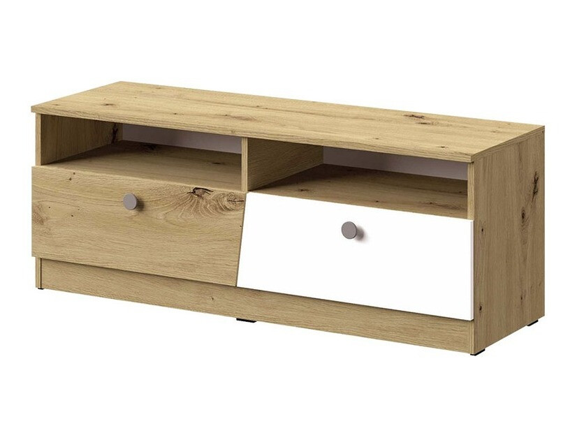 TV-alus Almira 107 (Artisan tamm + Valge + Hall)