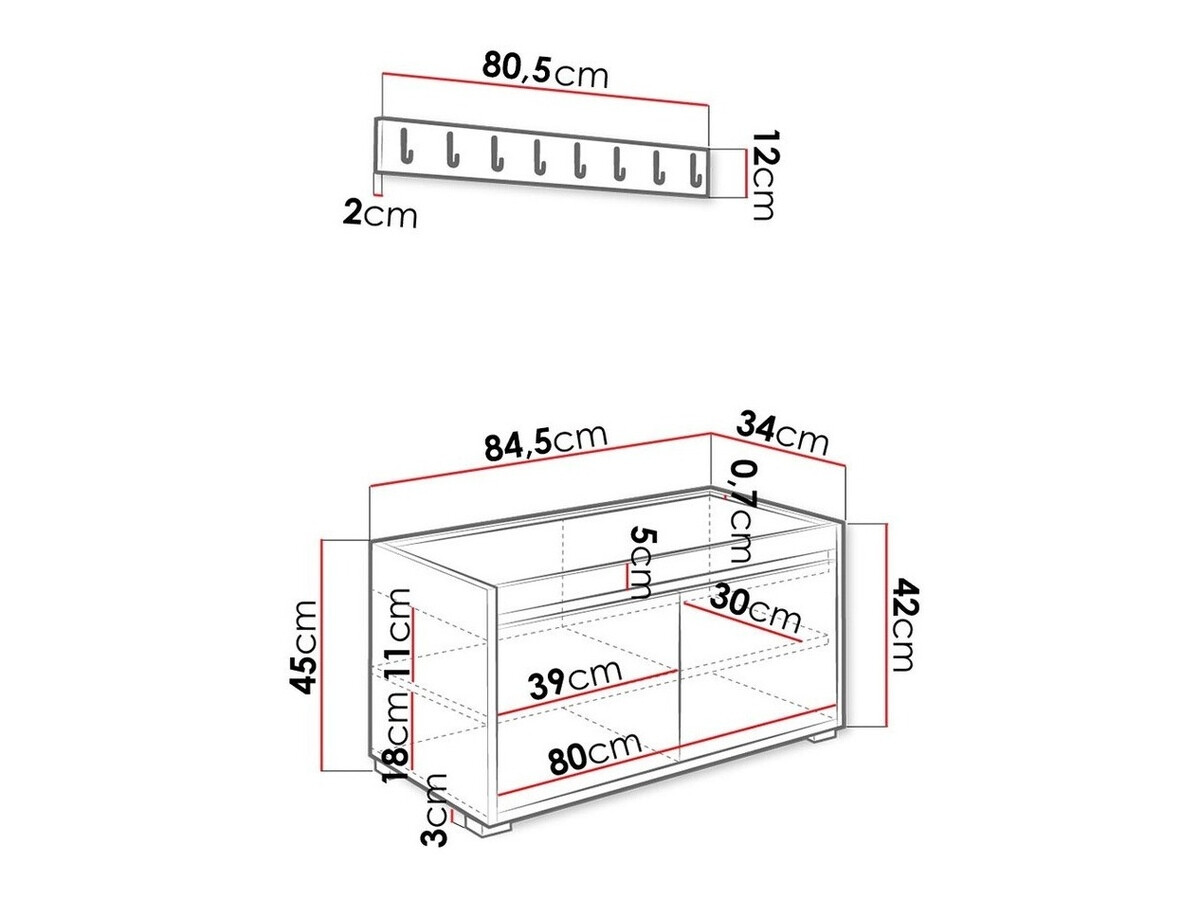 Esikukomplekt Comfivo Pinus IV (Valge + Manila 35)