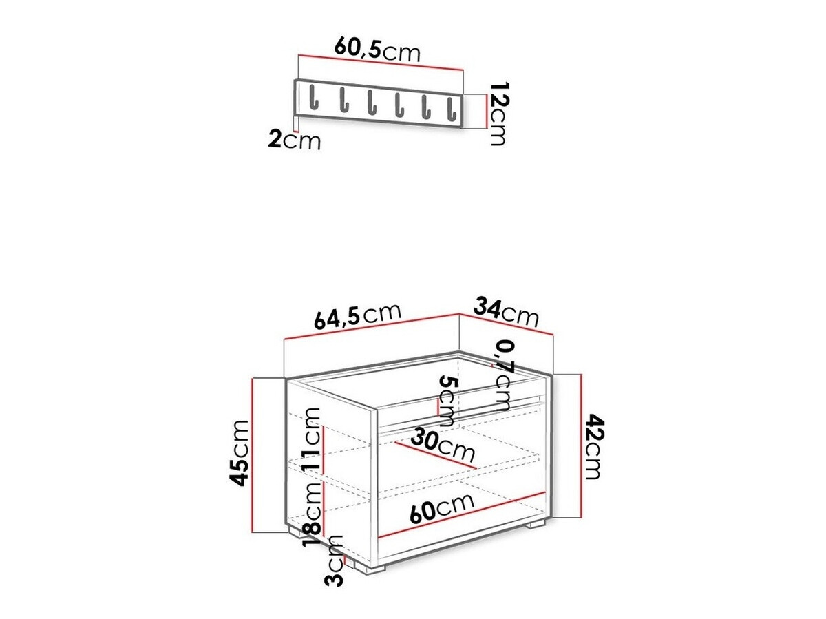 Esikukomplekt Comfivo Pinus V (Valge + Manila 09)