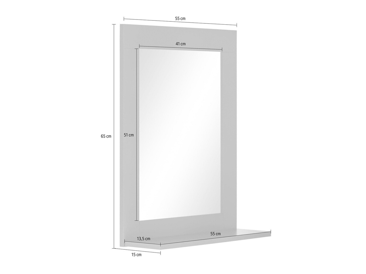 Peegel Elmvene 107 (Valge)