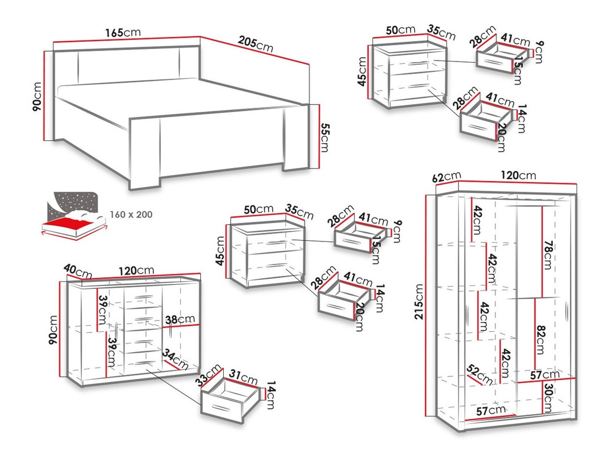 Magamistoakomplekt Catromi 112 (Artisan tamm)