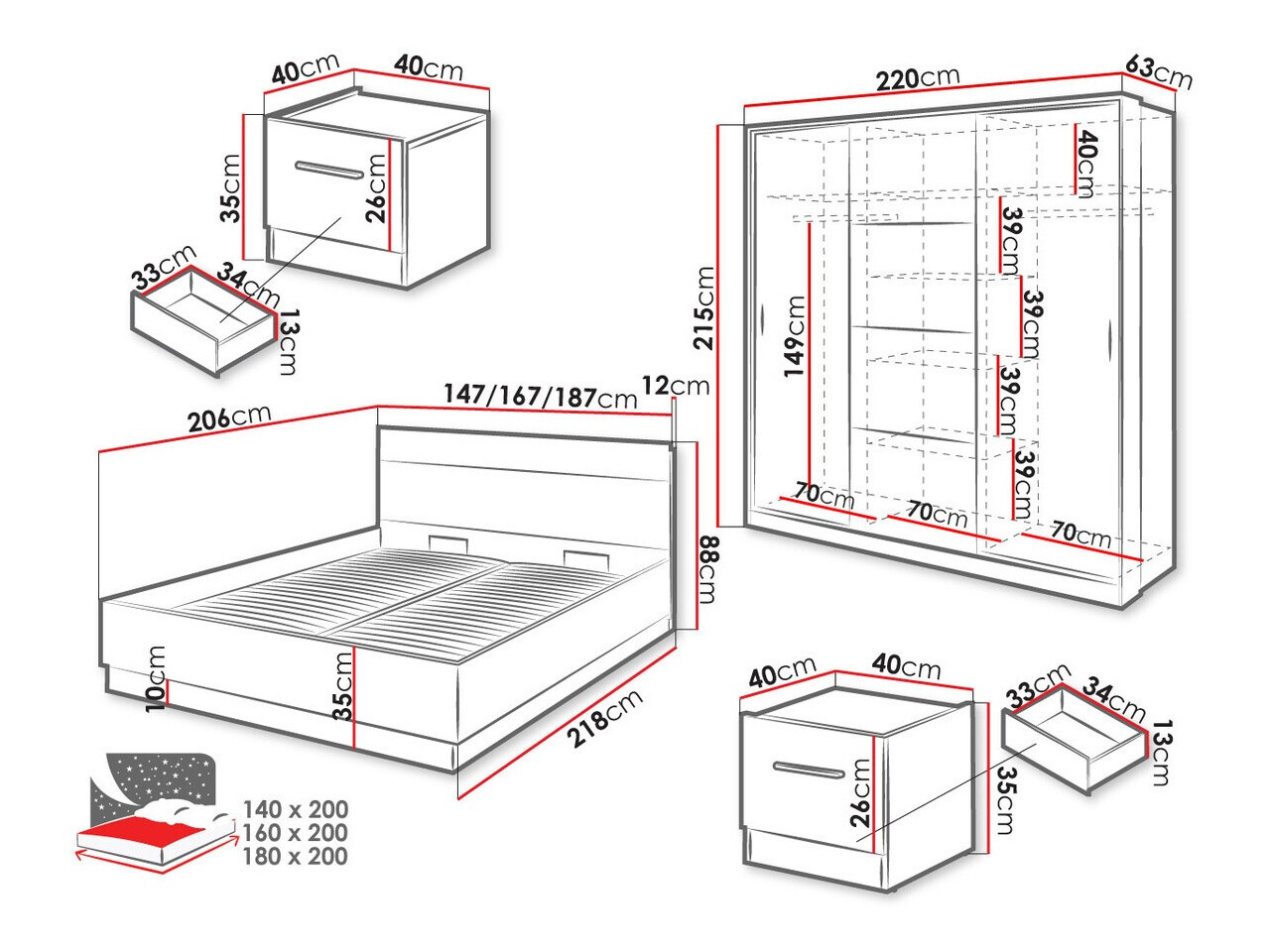Magamistoakomplekt Livsori 109