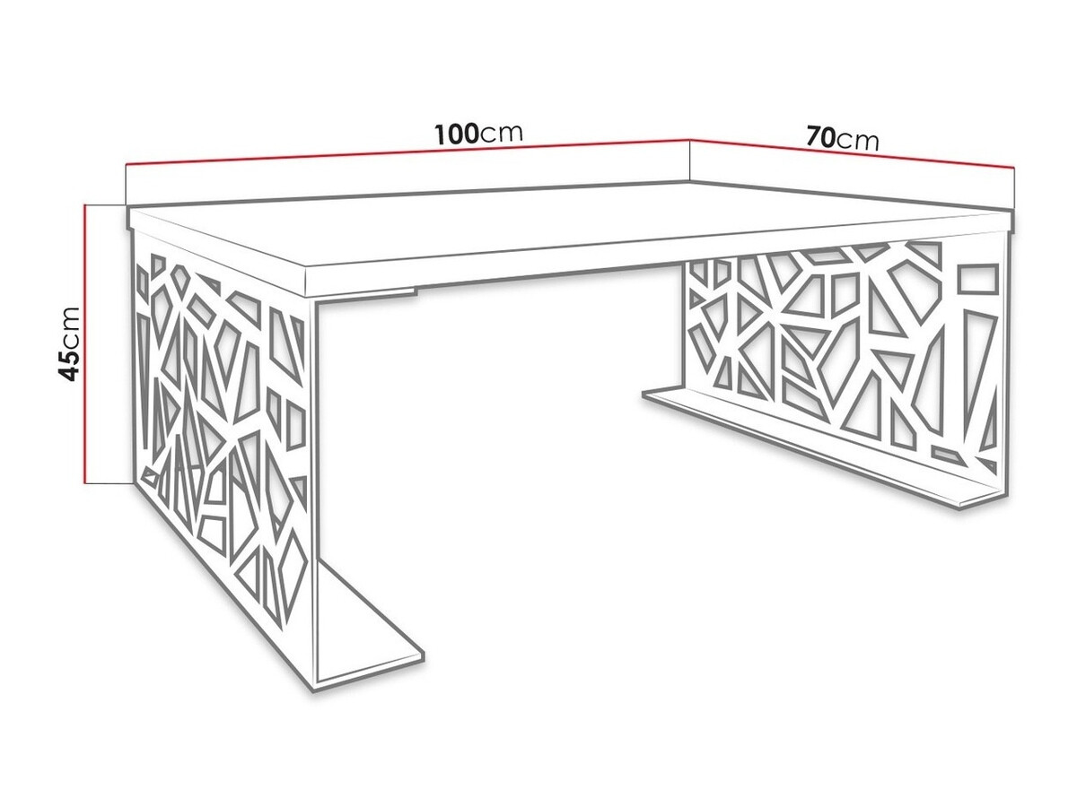 Diivanilaud Germantown 101 (Matt must + Läikiv valge)