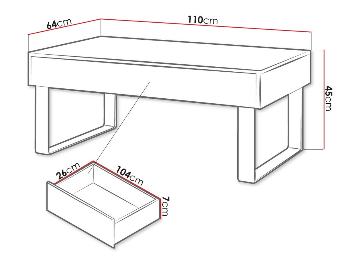 Diivanilaud Tivdalu 138 (Must + Läikiv must)