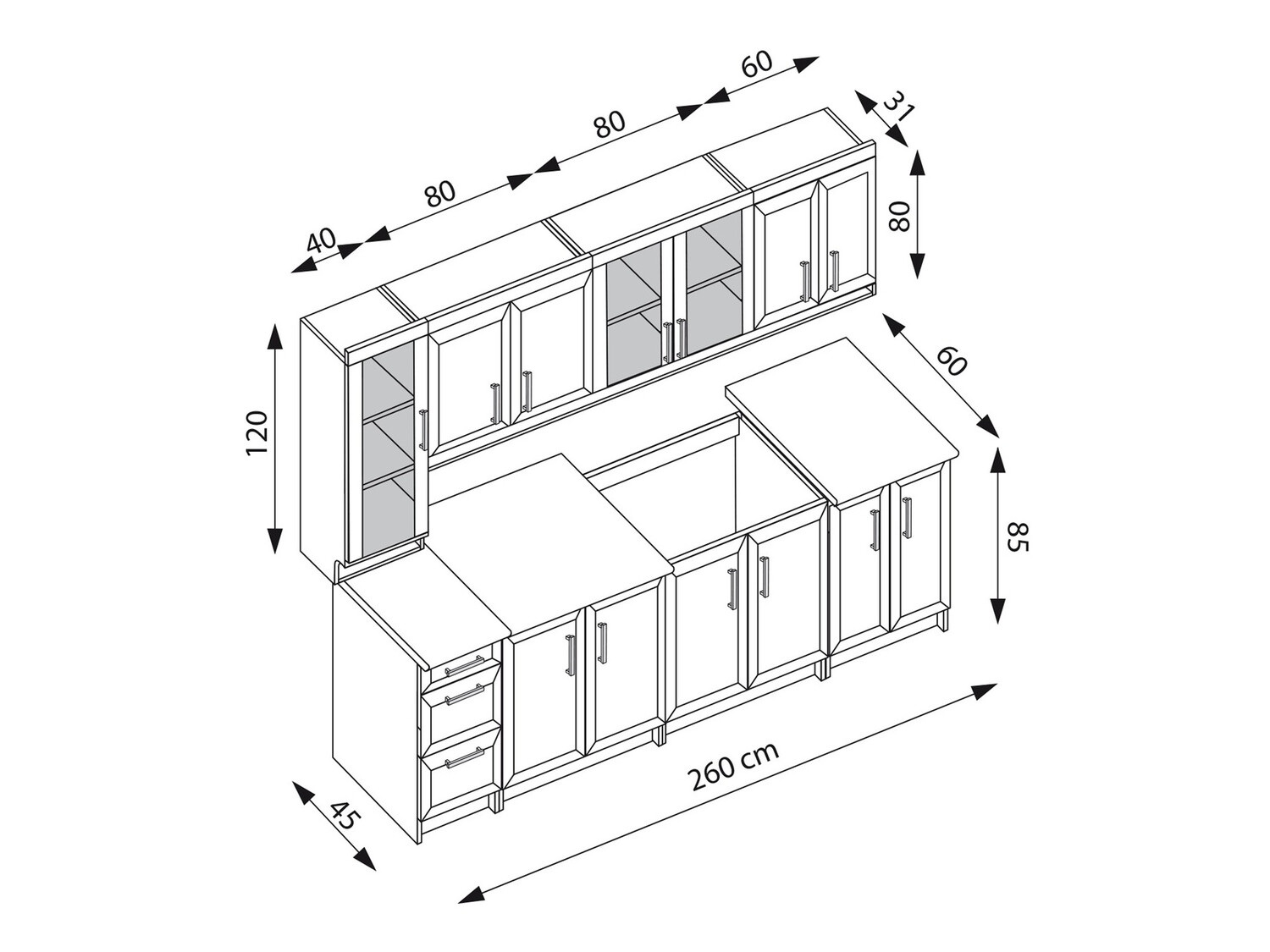 Köögikomplekt Houston 454
