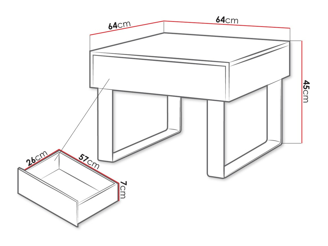 Külglaud Tivdalu 137 (Must + Läikiv must)